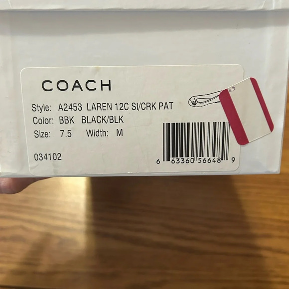 Coach Black & Gold Monogram Logo Laren Ballet Leopard Flats Size 7.5 With Box - Picture 8 of 8